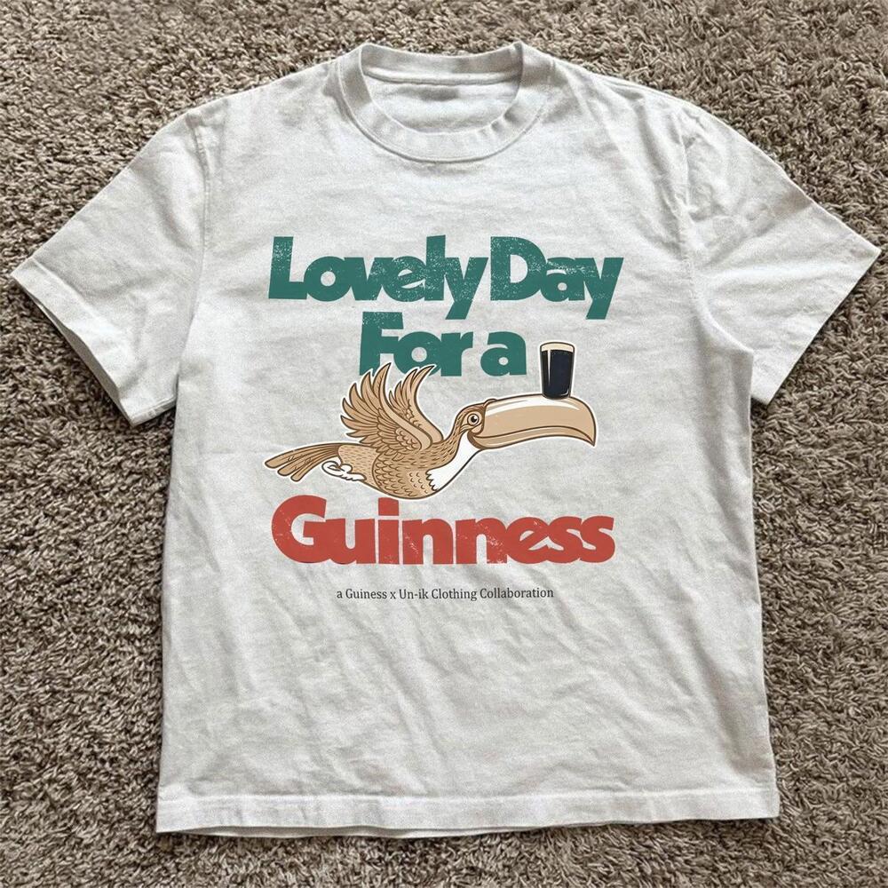 White Guinness Beer Lovely Day For A Guinness Tee